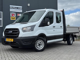 Ford Transit 2.0 TDCI 130pk L2 DC Pick-up | 7-pers | Airco | Trekhaak 2550KG | Bluetooth | 2.4m x 2.1m laadbak | Betonplex