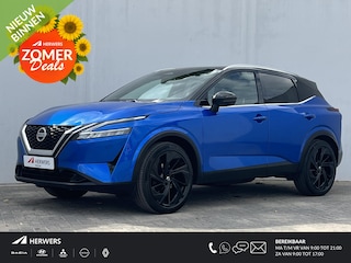 Nissan Qashqai 1.3 MHEV Xtronic Tekna Plus Automaat / Cold pack / Panoramadak / HUD / Stuur-, Stoel en voorruitverwarming / Rondomzicht camera / Voorstoelen met massage / Elektrische achterklep / Adaptief CC / Apple Carplay Android Auto /