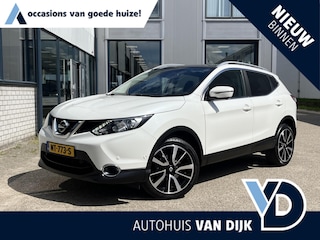Nissan Qashqai 1.2 Tekna | NL Auto/1e Eig./Voll.Historie/Navi/Leder/Pano.Dak/360° camera/Trekhaak