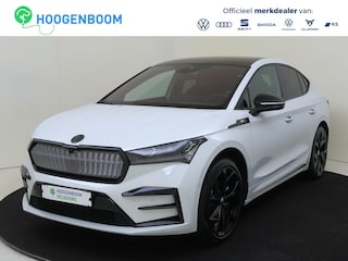 Skoda Enyaq Coupé RS 82 kWh | Panoramadak | Trekhaak | Head-up display | CANTON audio | 360 camera | Lederen bekleding | Parkeerasisstent | Dodehoek detectie | Stoelverwarming voor en achter |