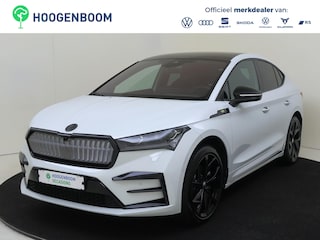 Skoda Enyaq Coupé RS 82 kWh | Panoramadak | Trekhaak | Head-up display | CANTON audio | 360 camera | Lederen bekleding | Parkeerasisstent | Dodehoek detectie | Stoelverwarming voor en achter |