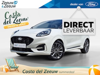 Ford Puma 1.0 EcoBoost Hybrid Sound Edition | Uit Voorraad Leverbaar | Limited Edition | Prijs Inclusief 4000 euro Ford Voordeel | Speciale kleur: Metropolis White | Exclusieve stoelbekleding | Verbeterd B&O Audio Systeem | 18" Lichtmetalen Velgen in Magnetite Grey