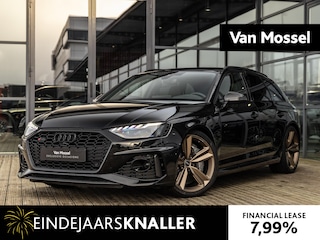 Audi A4 Avant 2.9 TFSI RS 4 quattro | AUDI EXCLUSIVE CARBON EXTERIEUR | CARBON INTERIEUR | KERAMISCHE REMMEN | DYNAMIC | 20 INCH BRONS MAT | STOELMASSAGE | CITY PAKKET | TOUR PAKKET | AUDI EXCLUSIVE BRONS PAKKET | B&O | HEAD UP DISPLAY