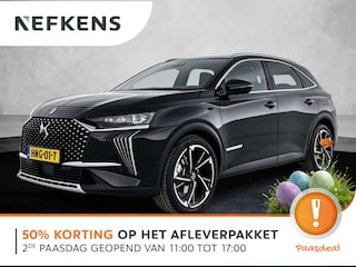 DS 7 SUV Antoine de saint Exupéry Hybrid 225 pk | Navigatie | Elektrisch Glazen Panoramadak | Achteruitrijcamera | Lederen Bekleding | Voorstoelen Verwarmd | Elektrische Achterklep met Sensor | Full-LED Koplampen | Adaptieve Cruise Control | 20" Lichtmetalen Velgen | Apple Carplay/Android Auto |