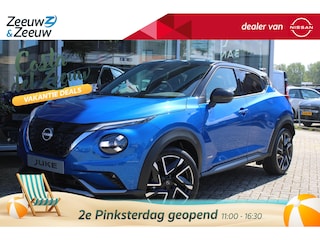 Nissan Juke 1.6 Hybrid N-Design 143PK AUTOMAAT € 750,-- inruilpremie |Automaat | Navigatie | 19inch Wielen | Two-tone lak| Parkeersensoren voor en achter | 12.3 Inch infotainmentscherm | Digitaal Dashboard | I-key|