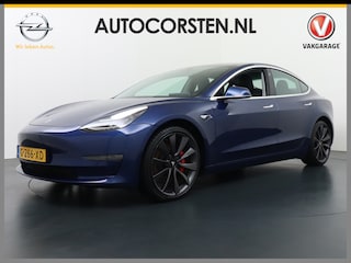 Tesla Model 3 Performance 513pk 3,4 sec 0-100 ! 20"lm FSD-computer 3 AutoPilot Carbon-Spoiler Premium-HiFi Pano.dak Camera Leer Adaptive-Cruise+Stop&Go PDC-A+Voor Wifi Ecc Pdc Cruise Dual Motor! Long Range 75 kWh Stoel en achterbank verwarming Keyless/G Navigatiesysteem full map LED-a+v Comfortstoel(en) ACC Dual-ECC DAB Voorverwarmen interieur via App Keyless via Telefoonsleutel One-Pedal-Drive 4wd Rode Remklauwen Carbon-Spoiler Premium Audio Veel grip door 4WD vierwielaandrijving. Origineel Nederlandse auto ! nieuwprijs euro 65.680 euro Accu garantie 23-12-2027