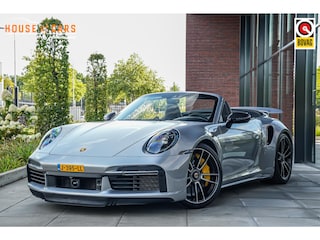Porsche 911 Turbo S Cabrio 3.8 650pk |Porsche approved|nieuw staat|org. NL|Burmester|sportuitlaat|lift|GT-zilver|alcantara stuur|memory|360 camera|PDLS|Apple Carplay|Porsche Exclusive|