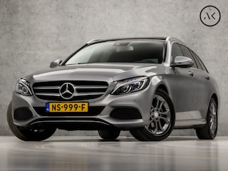 Mercedes-Benz C-klasse Estate 180 AMG Sport 157Pk Automaat (DUBBEL PANORAMADAK, 1e EIGENAAR, NAVIGATIE, STOELVERWARMING, GETINT GLAS, LEDER, SPORTSTOELEN, ELEK ACHTERKLEP, CRUISE CONTROL, NIEUWSTAAT)