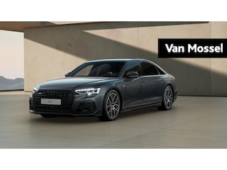 Audi A8 60 TFSI e quattro L l Adaptive cruise control l MMI navigatie plus l Dynamische vierwielbesturing l Bang & Olufsen Premium 3D l Beeldschermen achterin l Head-up display l 360 graden camera l Stoelverwarming voor en achter l Stoelventilatie/massage v + a l Digitale matrix-verlichting l Leder Valcona met ruitpatroon l Uitgebreide voorverwarming + ventilatie l Apple Carplay / Android Auto l Privacy glas (donker getint) l Lichtpakket plus ambient light l Akoestisch glas l Trekhaak l Gekoeld dashboardkastje l Optiekpakket zwart plus l