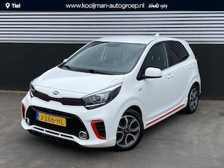 Kia Picanto 1.0 MPi GT-Line Edition 1e eign. Nieuw geleverd en dealeronderhouden, Cruise control, navigatie Apple CarPlay/Android Auto, achteruitrij camera, sportief GT Line kunstlederen interieur