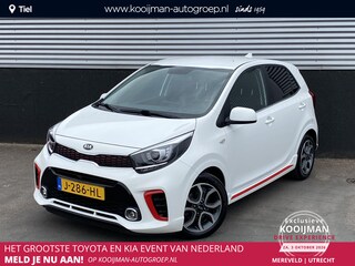 Kia Picanto 1.0 MPi GT-Line Edition 1e eign. Nieuw geleverd en dealeronderhouden, Cruise control, navigatie Apple CarPlay/Android Auto, achteruitrij camera, sportief GT Line kunstlederen interieur