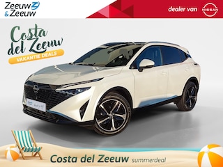 Nissan Qashqai 1.3 MHEV Xtronic Tekna | Nu in prijs verlaagd! + € 2.500,-- inruilpremie!* | Panorama dak | 360-Camera | Parkeersensoren | Dodehoek detectie | Elektrische achterklep | Head-up display | Elektrische bestuurdersstoel | Adaptive cruise control | Navigatie | Apple Carplay/Android auto |