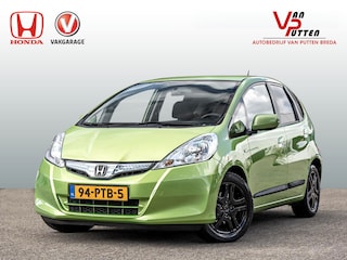 Honda Jazz 1.4 Hybrid Comfort Automaat | Frisse Lime Green Kleur! | Dealeronderhouden | IJskoude Climate control | voorzien van nieuwe Hybride Accu ( IMA )
