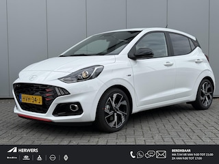 Hyundai i10 1.0 T-GDI N Line 5-zits / 90 PK / Navigatie / Achteruitrijcamera / Climate & Cruise Control / Zwart Dakhemel / Stoel- & Stuurverwarming / Elek. Ramen Voor + Achter /