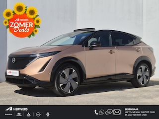 Nissan Ariya e-4ORCE Evolve+ Pack 91 kWh Automaat / Vision Tech / HUD / Trekgewicht 1500 kg / Glazen schuif- en kanteldak / Bose Audio Systeem / Stuur-, Stoel en Achterbankverwarming / Rondomzicht camera / Elektrische achterklep /