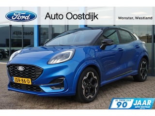 Ford Puma 1.0 EcoBoost Hybrid ST-Line 125PK Automaat NIEUW MODEL!! Afn. Trekhaak Winterpack MATRIX-LED Elek. Achteklep Adaptieve Cruise SYNC4 Keyless Navi Privacy Glass *Full Options*