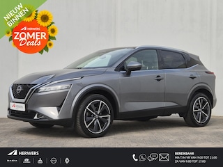 Nissan Qashqai 1.3 MHEV Xtronic Tekna Automaat / Cold Pack / Design Pack / HUD / Panoramadak / Trekgewicht 1800 kg / Apple Carplay Android Auto / Stuur-, Stoel en Voorruitverwarming / Rondomzicht camera / Elektrische achterklep /