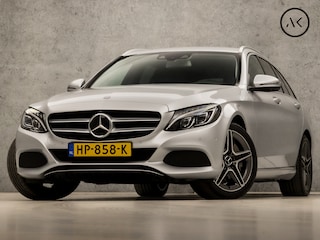 Mercedes-Benz C-klasse Estate 350 e Deluxe 279Pk Automaat (NAVIGATIE, LUCHTVERING, LEDER, 360 CAMERA, STOELVERWARMING, ELEK SPORTSTOELEN, ADAPTIVE CRUISE, KEYLESS START, NIEUWSTAAT)