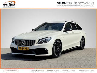 Mercedes-Benz C-klasse Estate 63 | Burmester | Geheugenstoelen | Sportuitlaat | Designo Kleur | Kruisspaak Velgen | Adapt. Cruise Control | Alcantara Stuurwiel | Rijklaarprijs!