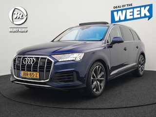Audi Q7 55 TFSI e Quattro Pro Line Plug In Hybrid 381pk Dealer O.H PHEV | Luchtvering | Trekhaak Af Fabriek | Panodak | Adaptive Cruise | Matrix LED | Camera | Lederen Sportstoelen Memory & Ventilatie | Navigatie | Keyless | Virtual | DAB |