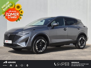 Nissan Qashqai 1.3 MHEV Xtronic N-Connecta Automaat / Nieuw Model / Facelift / Cold Pack / Pack Easy / HUD / Trekgewicht 1800 kg / Elektrische achterklep / Rondomzicht camera / Apple Carplay Android Auto / Stuur-, Stoel en Voorruitverwarming /