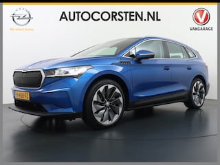 Skoda Enyaq iV 80 204pk AUT. LEER Camera Adaptive-cruise+Stop/Go Head-Up Display Trekhaak Apple Carplay Android Auto Smartlink Adap.Cruise 21" DAB Stoel+Stuur+achterbank-Verwarmd ECC-v+a Navi PDC Keyless-go Spoorwisselassistent Verkeersborddetectie Sproeiers verwarmd Stoelen v/a verwarmd Grote Accu! Trekhaaksyst elektrisch Wegklapbaar. 1.000KG Trekgewicht! Zeer Compleet €56.000,- nieuw Grootste Actieradius/accu pakket.