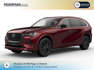 Mazda CX-80 2.5 e-SkyActiv PHEV Homura Plus / Artisan Red / Zwart Nappa leder