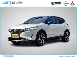 Nissan Qashqai 1.3 MHEV Xtronic Tekna Plus | Trekhaak | Panoramadak | Nappa Leder | BOSE Audio | Head-Up Display | Matrix LED Koplampen | 360° Camera | Stoelverwarming | Massagefunctie | Two-Tone Lakkleur | Rijklaarprijs!