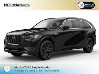 Mazda CX-80 2.5 e-SkyActiv PHEV Homura Plus / Jet Black / Zwart Nappa leder