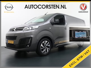 Citroën Jumpy XL 2.0HDI 145pk L3 3Pers.Navi Apple Carplay Android Auto Financial Lease €301,- p/mnd Airco 2xSchuifdeur Pdc Cruise DAB+ Bordherkenning WiFi Citroen Connect Regen/Lichtsensor Dodehoeksensor SpoorAssist Voorruit+Wisserverwarmd 1e Eigenaar Euro 6 370Nm koppel nieuwprijs 51.000 euro inc bpm
