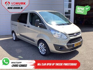 Ford Transit Custom 2.0 TDCI 130 pk L2 EXPORT ONLY EUR6 9 Pers/ 9P/ Airco/ Cruise/ PDC/ LMV/ Trekhaak