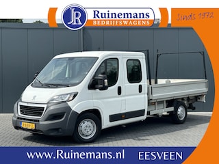 Peugeot Boxer 2.0 164 PK EURO 6 / PICK UP / OPEN LAADBAK / 49.917KM !! / 1e EIG. / 7-PERS DUBBELE CABINE / TREKHAAK / AIRCO / BLUETOOTH