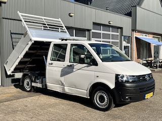 Volkswagen Transporter 2.0 TDI L2H1 DC Pick up Kipper Dubbele cabine open laadbak met Trekhaak 2200kg trekgewicht 1e eigenaar Dealer onderhouden Telefoonverbinding Kieper P-up Doka Pritsche Ahk 2200kg