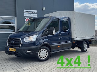 Ford Transit 350 2.0 TDCI L3H1 DC 4WD | Huif | Cruise | Stoelverw.| Bluetooth | 7-persoons | Vierwielaandrijving | Airco | AWD 4×4