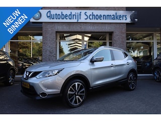 Nissan Qashqai 1.2 Tekna + PANO 360-CAMERA TREKHAAK LEER RUIT/STOELVERW 19"LMV NAVI CRUISE 2xPDC 2xKEYLESS DODEHOEK NAP ENZ.