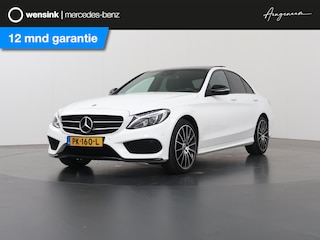 Mercedes-Benz C-klasse 180 AMG Sport Edition | Night | Luchtvering | Burmester | Panoramadak | 19" lichtmetalen velgen |