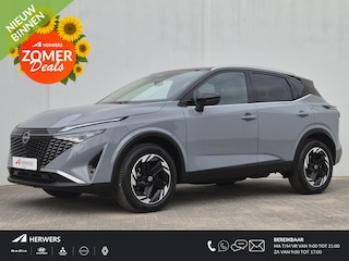 Nissan Qashqai 1.3 MHEV Xtronic N-Connecta Automaat / HUD / Nieuw Model / Facelift / Design Pack / Cold Pack / Allseason banden / Trekgewicht 1800 kg / Stuur-, Stoel en Voorruitverwarming / Elektrische achterklep /Rondomzicht camera / Adaptief CC /