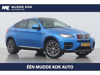 BMW X6 M50d | Mat Blauwe Wrap | Panoramadak | Head-Up | Stoelverwarming | Camera | Leder