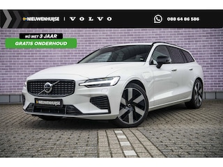 Volvo V60 2.0 T6 Plug-in hybrid AWD Ultra Dark | Trekhaak | Panoramadak | Gelamineerde zijruiten | 360 camera | 19" velgen | Stoel- en stuurwielverwarming |