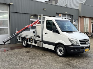 Mercedes-Benz Sprinter 314 2.2 CDI 366 Automaat Maxilift 110.2 laadkraan Airco Trekhaak 3500 kg 3-Persoons Gereedschapskist 1e eigenaar ex Overheid Kraan Pick-up Euro 6 Open laadbak P-up Bakwagen Kraan Autolaadkraan