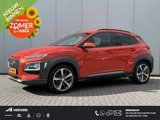 Hyundai Kona 1.0T Premium / 1e eig / Nieuwstaat / 18" / Lederen Bekleding / Stoel ventilatie en verwarming / Complete onderhouds historie bekend /