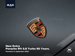 Porsche 911 Coupé 3.8 Turbo 50 Years, Heritage Design, 21", pano, Burmester, schuifdak, alcantara, memory, keyless, ACC, NP404k