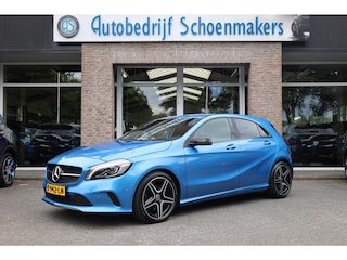 Mercedes-Benz A-klasse 180 Ambition HALFLEER 18"LMV STOELVERW. TREKHAAK-ELEC. LED CRUISE NAVI 2xPDC ZWARTE-HEMEL