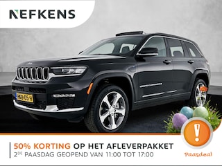 Jeep Grand Cherokee 2.0 Limited 4xe 380pk Automaat | Navigatie | Airco | Climate Control | Achteruitrijcamera | Parkeersensoren Voor + Achter | Adaptieve Cruise Control | Elektronisch Glazen Panorama-Dak |   Dodehoek Detectie | Stoelverwarming/Ventilatie | Keyless Entry/Start | Lederen Bekleding | Lichtmetalen Velgen 20" | Apple Carplay/Android Auto |