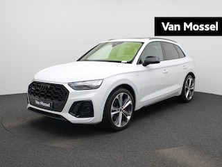Audi Q5 2.0 TFSI e-hybrid quattro S edition Competition l Adaptive cruise control l MMI navigatie plus MMI touch l Bang & Olufsen Premium 3D l Elektr. voorst. geheugen best. l Autom. airconditioning 3 zones l Glazen panoramadak l Stoelverwarming voor en achter l Adaptive air suspension l Apple Carplay / Android Auto l Achteruitrijcamera l Head-up display l Rood gespoten remzadels l Privacy glas (donker getint) l Lichtpakket plus ambient light l Trekhaak l Alarm Klasse III l