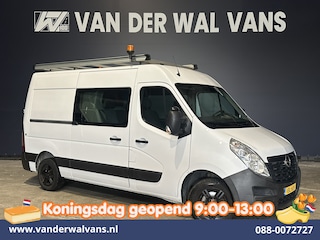 Opel Movano 2.3 Turbo 146pk L2H2 Dubbele cabine Euro6 Airco | Imperiaal | Omvormer | 2500kg Trekhaak Navigatie, Camera, Cruisecontrol, Parkeersensoren, 5-zits