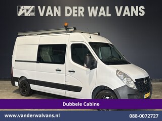 Opel Movano 2.3 Turbo 146pk L2H2 Dubbele cabine Euro6 Airco | Imperiaal | Omvormer | 2500kg Trekhaak Navigatie, Camera, Cruisecontrol, Parkeersensoren, 5-zits