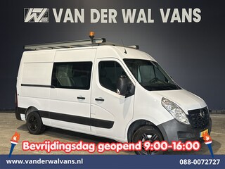 Opel Movano 2.3 Turbo 146pk L2H2 Dubbele cabine Euro6 Airco | Imperiaal | Omvormer | 2500kg Trekhaak Navigatie, Camera, Cruisecontrol, Parkeersensoren, 5-zits