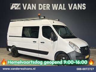 Opel Movano 2.3 Turbo 146pk L2H2 Dubbele cabine Euro6 Airco | Imperiaal | Omvormer | 2500kg Trekhaak Navigatie, Camera, Cruisecontrol, Parkeersensoren, 5-zits