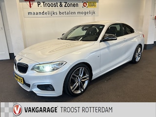 BMW 2-serie Coupé 228i High Executive M-pakket 3x binnen,buiten&onderstel/Parelmoer kleur/Sportstoelen alcantara/Parkeersensoren rondom/Keyless/Privacy glass/Navigatie/Cruise control/Climate control/Flippers/Stoel en spiegel verwarming/Zwarte hemel/18" m-velgen/Vol opties!